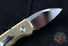 Protech Runt Special Blade Show Aluminum Bronze Smooth Body Mirror Wharncliffe Blade Out The Side (OTS) Auto Knife R5116