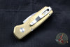 Protech Runt Special Blade Show Aluminum Bronze Smooth Body Mirror Wharncliffe Blade Out The Side (OTS) Auto Knife R5116