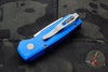 Protech Runt Blue Handle Stonewash Reverse Tanto Blade Out The Side (OTS) Auto Knife R5201-BLUE