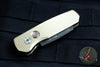 Protech Runt Special Aluminum Bronze Textured Body Vegas Forge Spiro Damascus Reverse Tanto Blade Out The Side (OTS) Auto Knife R5211-DAM