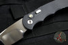 Protech Tactical Response 5- Custom- Black Handle- Mike Irie Mirror Polished Compound Ground Blade- Abalone Inlaid Button T5450