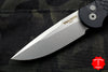 Protech TR-3 Tactical Response 3 Out The Side (OTS) Auto Knife- Black Fish Scale Handle- Stonewash Plain Edge TR-3 X1 SW