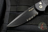 Protech TR-3 Tactical Response 3 Out The Side (OTS) Auto Knife Black Fish Scale Handle Black Part Serrated Edge TR-3 X2 D2