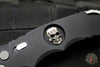 Protech Tactical Response 4 Black Handle with Bruce Shaw Sterling Silver Skull Blasted Blade Auto Knife TR-4.59