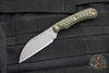 RMJ Coho- Small EDC Knife- Tungsten Gray- Dirty Olive G-10 Handle