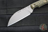 RMJ Coho- Small EDC Knife- Tungsten Gray- Dirty Olive G-10 Handle