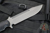RMJ Tactical Combat Africa Fixed Blade Knife- Tungsten Finish- Black G-10 Handle