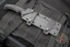 RMJ Tactical Combat Africa Fixed Blade Knife- Tungsten Finish- Black G-10 Handle