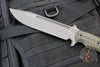 RMJ Tactical Combat Africa Fixed Blade Knife- Tungsten Finish- Dirty Olive G-10