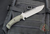 RMJ Tactical Combat Africa Fixed Blade Knife- Tungsten Finish- Dirty Olive G-10
