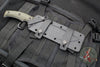 RMJ Tactical Combat Africa Fixed Blade Knife- Tungsten Finish- Dirty Olive G-10