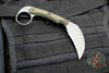 RMJ Korbin Karambit Fixed Blade EDC Knife- Dirty Olive G-10 Handle