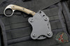 RMJ Korbin Karambit Fixed Blade EDC Knife- Hyena Brown G-10 Handle