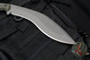 RMJ Tactical - Kukri Knife Fixed Blade- Tungsten Gray With Dirty Olive G-10 Handle