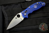 Spyderco Manix 2 Translucent Blue Lightweight FRCP with Satin CTS-BD1N Steel Folder C101PBL2