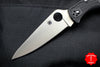Spyderco Endura Lockback Knife- Black Handle- Satin Flat Ground Blade C10FPBK