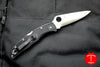 Spyderco Endura Lockback Knife- Black Handle- Satin Flat Ground Blade C10FPBK