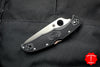 Spyderco Endura Lockback Knife- Black Handle- Satin Flat Ground Blade C10FPBK