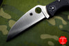 Spyderco Endura- Wharncliffe Edge- Black Handle- Satin Flat Ground Blade C10FPWCBK