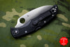 Spyderco Endura- Wharncliffe Edge- Black Handle- Satin Flat Ground Blade C10FPWCBK