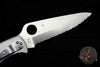 Spyderco Endura Satin Full Serrated with Stainless Steel Handles Lockback Knife C10S