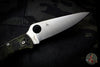 Spyderco Endura Zome Green Handle Satin Flat Ground Lockback Knife C10ZFPGR