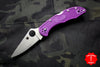 Spyderco Delica Purple Handle VG-10 Satin Flat Ground Lockback Knife C11FPPR