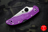 Spyderco Delica Purple Handle VG-10 Satin Flat Ground Lockback Knife C11FPPR