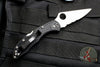 Spyderco Delica Thin Red Line Black Handle VG-10 Part Serrated Satin Flat Ground Lockback Knife C11FPSBKRD
