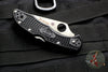 Spyderco Delica Thin Red Line Black Handle VG-10 Part Serrated Satin Flat Ground Lockback Knife C11FPSBKRD