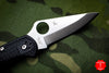 Spyderco Delica Black Handle VG-10 Satin Flat Ground Lockback Knife C11PBK