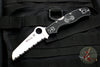Spyderco Rescue 3 Thin Red Line Edition Black Handle Red Liner Full Serrated Satin Flat Ground Lockback Knife C14FSBKRD3