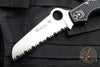 Spyderco Rescue 3 Thin Red Line Edition Black Handle Red Liner Full Serrated Satin Flat Ground Lockback Knife C14FSBKRD3
