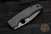 Spyderco Shaman- Black G-10 Handle- Black Drop Point Part Serrated- Compression Lock Knife C229GSBK