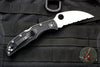 Spyderco Endela Folder Black FRN Handle Satin Wharncliffe Flat Ground Part Serrated Blade C243FSWCBK