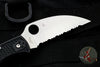 Spyderco Endela Folder Black FRN Handle Satin Wharncliffe Flat Ground Part Serrated Blade C243FSWCBK