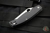 Spyderco Pattadese Black Handle Satin Flat Ground Linerlock Knife C257GP