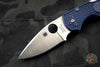 Spyderco Native 5 Dark Blue FRN Handle Satin CPM-S110V Flat Ground Lockback Knife C41PDBL5