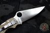 Spyderco Paramilitary 2- Brown Micarta Handle- Cru-Wear Steel Satin Blade C81MPCW2