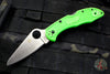 Spyderco Salt 2- Lockback- Green FRN Handle- LC200N Satin Flat Ground Blade C88FPGR2