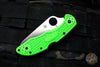 Spyderco Salt 2- Lockback- Green FRN Handle- LC200N Satin Flat Ground Blade C88FPGR2