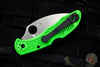 Spyderco Salt 2 Green FRN Handle Wharncliffe LC200N Satin Serrated Flat Ground Lockback Knife C88FSWCGR2