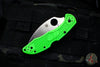 Spyderco Salt 2 Green FRN Handle Wharncliffe LC200N Satin Serrated Flat Ground Lockback Knife C88FSWCGR2