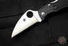 Spyderco Manbug Black Handle Satin Wharncliffe Lockback Knife MBKWP