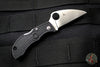 Spyderco Manbug Black Handle Satin Wharncliffe Lockback Knife MBKWP