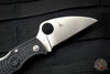 Spyderco Manbug Black Handle Satin Wharncliffe Lockback Knife MBKWP