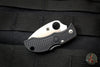 Spyderco Manbug Black Handle Satin Wharncliffe Lockback Knife MBKWP