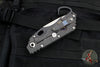 Mick Strider Custom SMF- Serrated Nightmare Grind- Rare Scallop Top Grind- Blackened Blade Flats- Double Flamed Titanium Handles