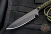 Strider Knives Small Fixed Blade Black Spearpoint with Green Cord