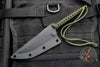 Strider Knives Small Fixed Blade Black Spearpoint with Green Cord